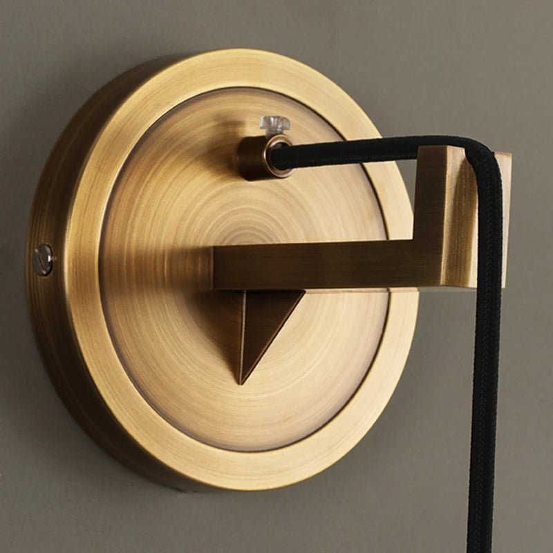 Brass Frame Marble Wall Light - Modern Minimalist Sconce - Lumos Glows180:2000025683 color change;200000795:350853C L31 H28CM