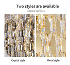 Compound Crystal Chandelier | Polished Iron Semi - Flush Mount Light - Lumos Glows200000795:10D1200 H1800MM