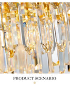 Eliana Oval Crystal Chandelier - Unique Three - Tiered Lighting - Lumos Glows200000531:175L95 W35 H36cm