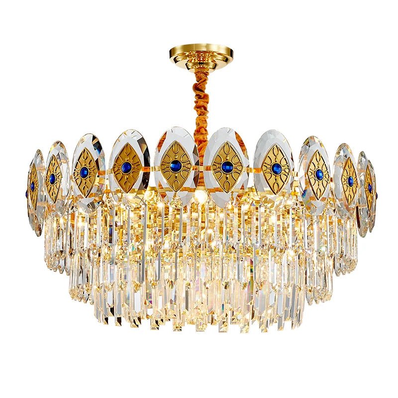 Eliana Oval Crystal Chandelier - Unique Three - Tiered Lighting - Lumos Glows200000531:175L95 W35 H36cm