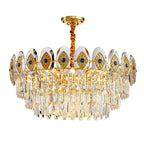 Eliana Oval Crystal Chandelier - Unique Three - Tiered Lighting - Lumos Glows200000531:175L95 W35 H36cm