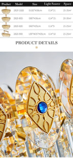 Eliana Oval Crystal Chandelier - Unique Three - Tiered Lighting - Lumos Glows200000531:175L95 W35 H36cm