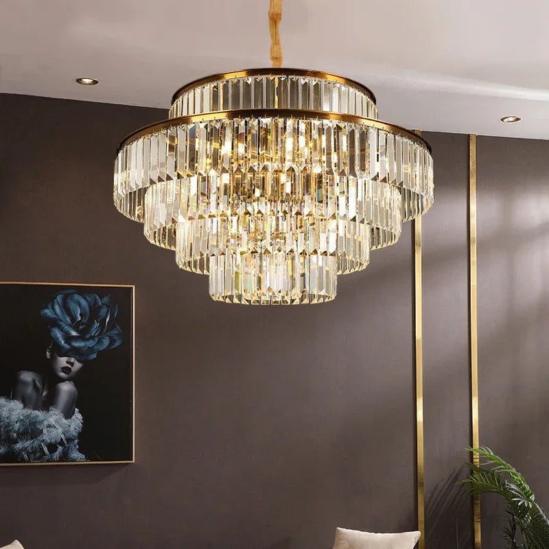 Elizabeth Crystal Chandelier: Timeless Glamour, Modern Style - Lumos Glows136:2000025723 colors changeable Wall lamp B