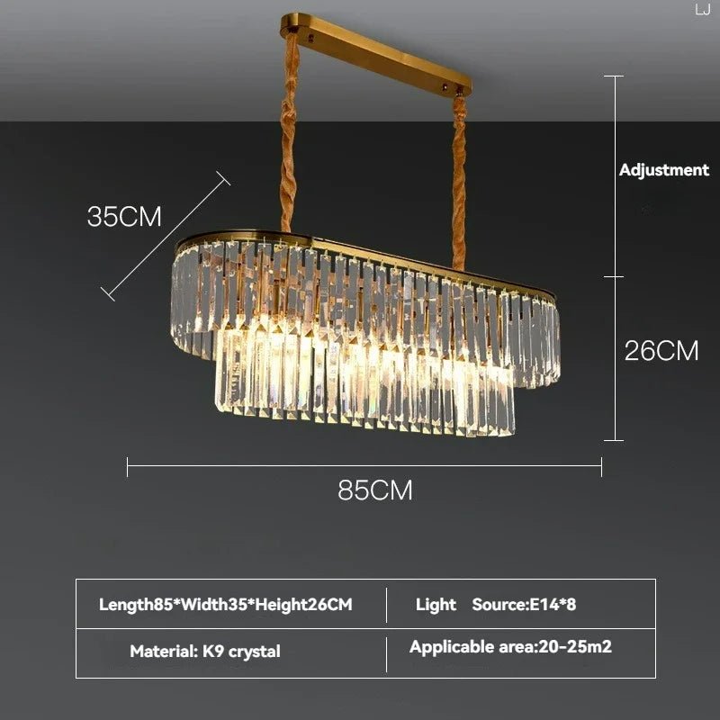 Elizabeth Crystal Chandelier: Timeless Glamour, Modern Style - Lumos Glows136:2000025723 colors changeable 85cm