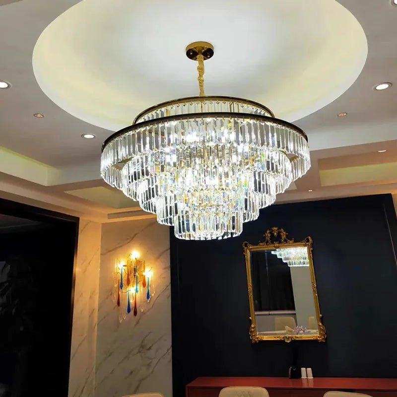Elizabeth Crystal Chandelier: Timeless Glamour, Modern Style - Lumos Glows136:2000025723 colors changeable Wall lamp B