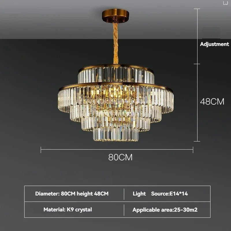 Elizabeth Crystal Chandelier: Timeless Glamour, Modern Style - Lumos Glows136:200003939Neutral light 80cm