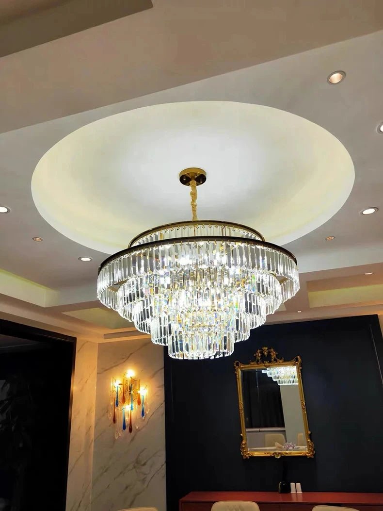 Elizabeth Crystal Chandelier: Timeless Glamour, Modern Style - Lumos Glows136:2000025723 colors changeable Wall lamp B
