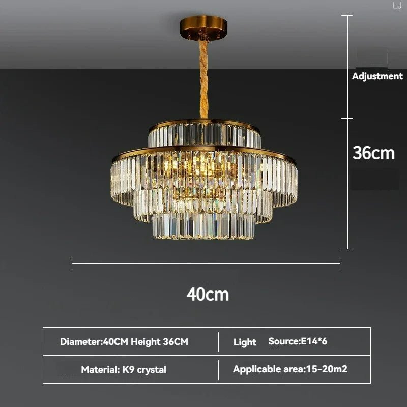 Elizabeth Crystal Chandelier: Timeless Glamour, Modern Style - Lumos Glows136:200003939Neutral light 40cm