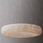Esmeralda All - Around Crystal Wrapped Rounded Chandelier - Lumos Glows136:200006153warm light 3000K gold 80cm 12 light