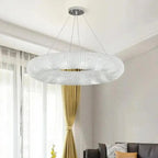 Esmeralda All - Around Crystal Wrapped Rounded Chandelier - Lumos Glows warm light 3000K gold 80cm 12 light