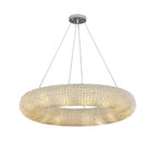 Esmeralda All - Around Crystal Wrapped Rounded Chandelier - Lumos Glows warm light 3000K gold 80cm 12 light