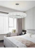 Esmeralda All - Around Crystal Wrapped Rounded Chandelier - Lumos Glows warm light 3000K gold 80cm 12 light