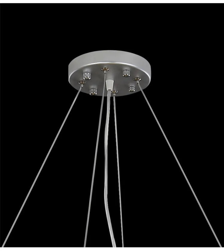 Esmeralda All - Around Crystal Wrapped Rounded Chandelier - Lumos Glows warm light 3000K gold 80cm 12 light