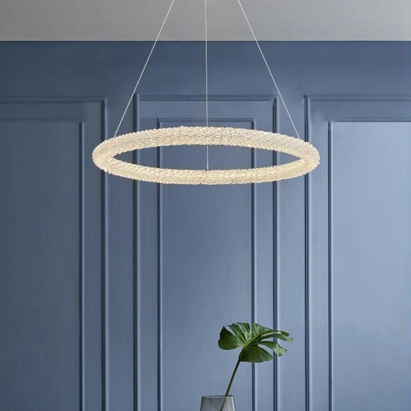Jillian Sculptural LED Three Tier Crystal Chandelier! Pendant Light - Lumos Glows White light 4500k 6CM