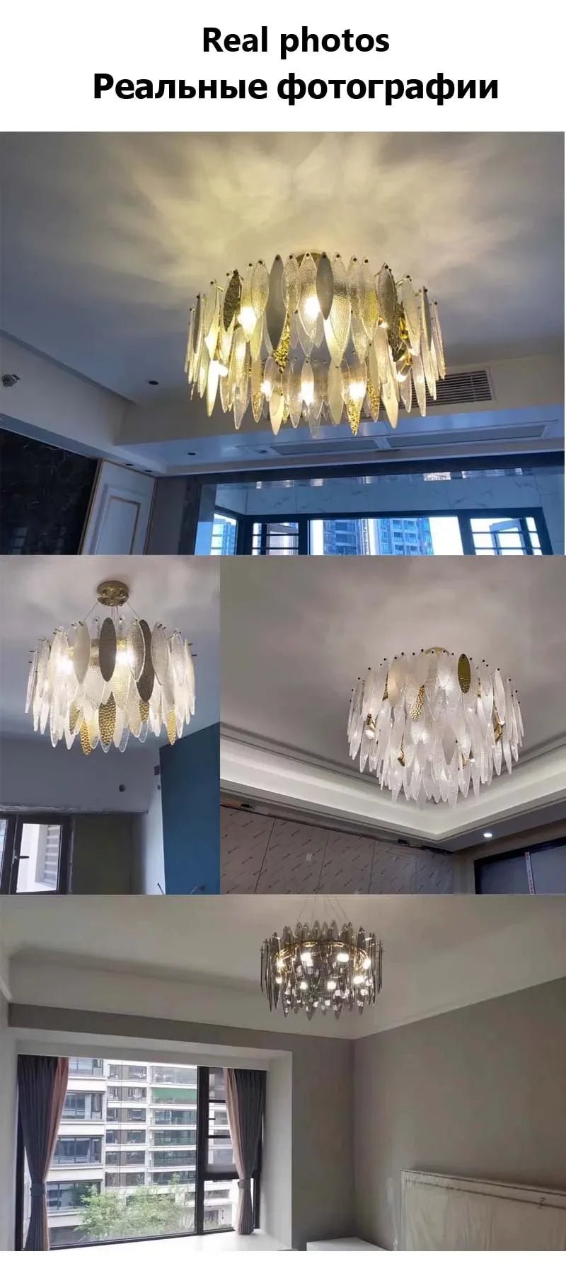 Leslie Teardrop Glass Ring Chandelier | Modern Textured Statement Light - Lumos Glows 40CM