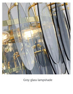 Leslie Teardrop Glass Ring Chandelier | Modern Textured Statement Light - Lumos Glows 40CM