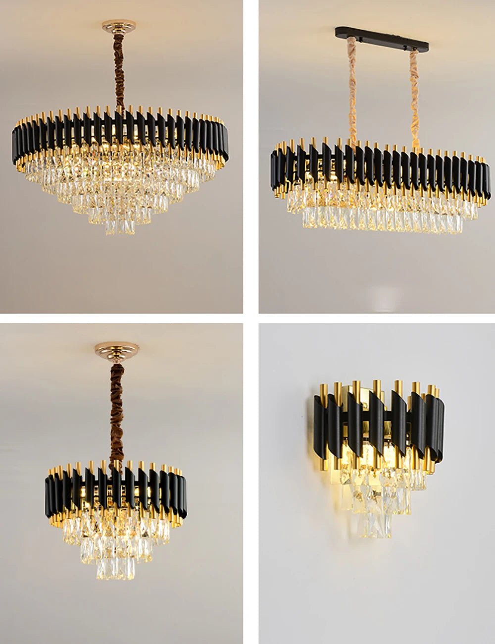 Logan Modern Stainless Steel Tiered Crystal Chandelier - Lumos Glows136:200003938White light;200000531:365458D80cm