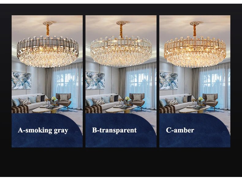 Luis Rounded Two - Tier Crystal Cut Edge Chandelier - Lumos Glows136:200003939warm light(3000k) 80cm ceiling Double
