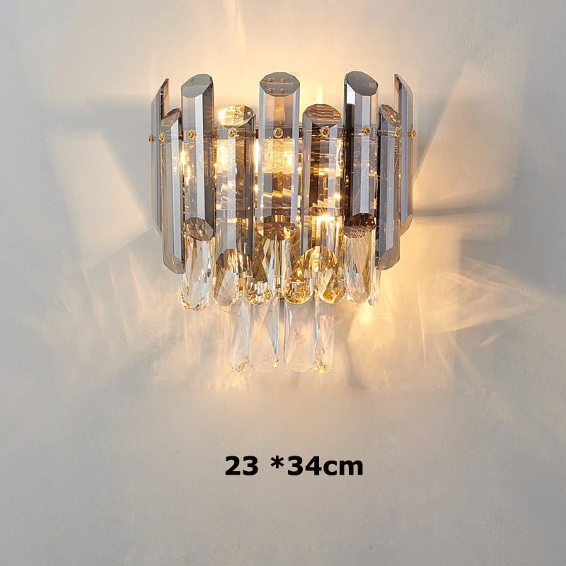 Luis Rounded Two - Tier Crystal Cut Edge Chandelier - Lumos Glows136:2000025723 lights changeable Wall Lamp