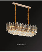 Luis Rounded Two - Tier Crystal Cut Edge Chandelier - Lumos Glows136:200003939warm light(3000k) 80cm ceiling Double