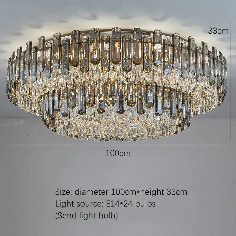 Luis Rounded Two - Tier Crystal Cut Edge Chandelier - Lumos Glows136:2000025723 lights changeable 100 ceiling Double