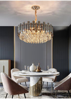 Luis Rounded Two - Tier Crystal Cut Edge Chandelier - Lumos Glows136:200003939warm light(3000k) 80cm ceiling Double