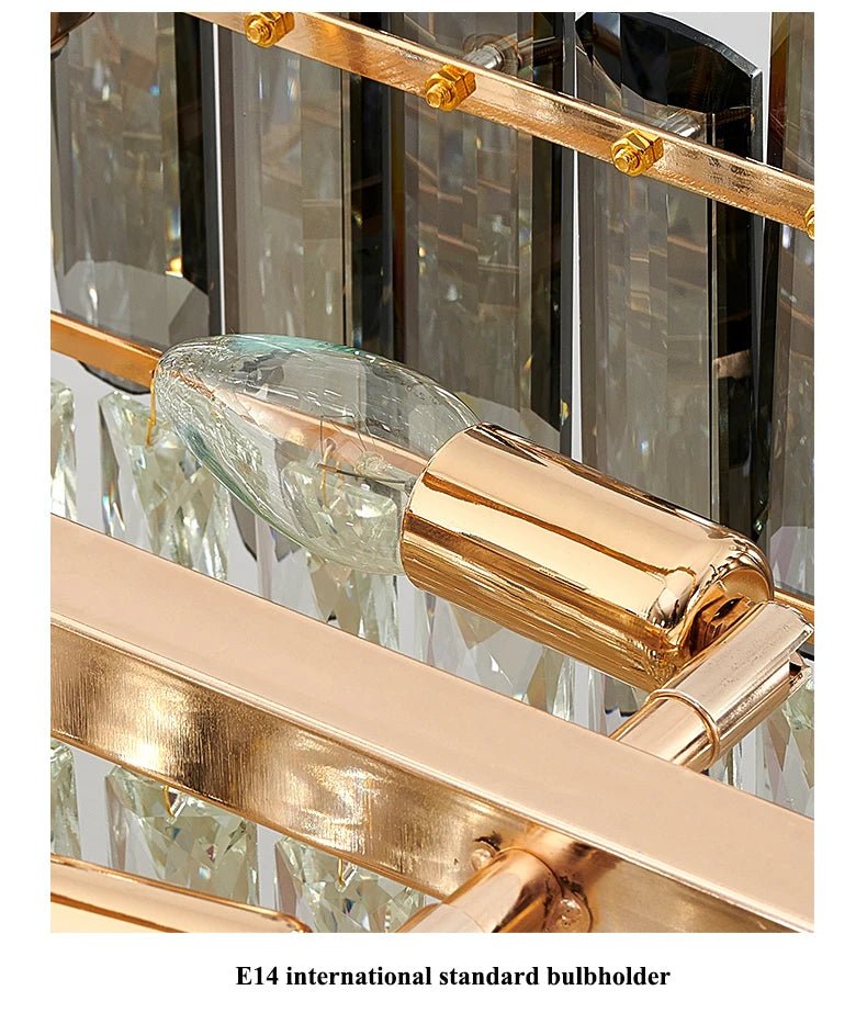 Luis Rounded Two - Tier Crystal Cut Edge Chandelier - Lumos Glows136:200003939warm light(3000k) 80cm ceiling Double