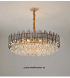 Luis Rounded Two - Tier Crystal Cut Edge Chandelier - Lumos Glows136:200003939warm light(3000k) 80cm ceiling Double