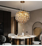 Luxussio | Modern Crystal Gold Chandelier with LED Lights - Lumos Glows136:200003938Neutral light 4000k Silver bracket