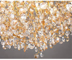 Luxussio | Modern Crystal Gold Chandelier with LED Lights - Lumos Glows136:200003938Neutral light 4000k Silver bracket