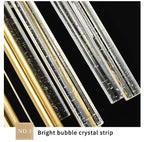 Mya Copper & Crystal Strand Chandelier - Modern Linear LED Light - Lumos Glows136  H350cm 49lights;5:361386Gold