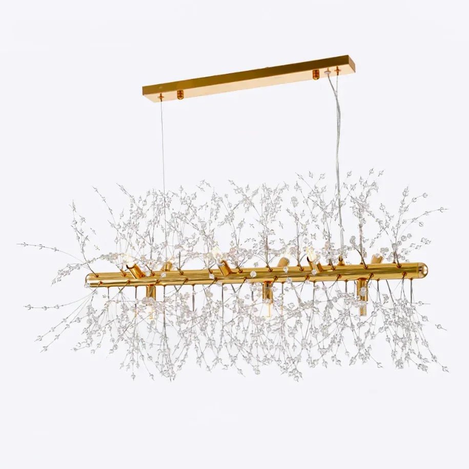 Nordic Alice Dandelion Crystal Chandelier – A Dimensional Masterpiece - Lumos GlowsLighting Neutral Light 4000K Chrome -72cm