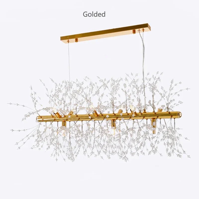 Nordic Alice Dandelion Crystal Chandelier – A Dimensional Masterpiece - Lumos GlowsLighting Neutral Light 4000K Chrome -72cm