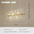 Nordic Alice Dandelion Crystal Chandelier – A Dimensional Masterpiece - Lumos GlowsLighting Warm Light 3000K Gold-72cm