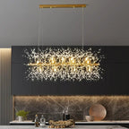 Nordic Alice Dandelion Crystal Chandelier – A Dimensional Masterpiece - Lumos GlowsLighting Neutral Light 4000K Chrome -72cm