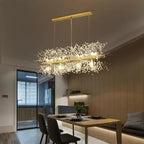 Nordic Alice Dandelion Crystal Chandelier – A Dimensional Masterpiece - Lumos GlowsLighting Neutral Light 4000K Chrome -72cm