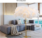 Ostrich Palmera Feather Lamp | Tropical Palm Tree Table & Floor Lamp - Lumos Glows Resin material;:350852White feather