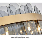 Patina Gold & Rounded Glass Ring Chandelier - Lumos Glows200000531:175D40cm 7 light