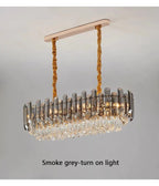 Ruby Three Tier Rounded Crystal Wrapped Chandelier - Lumos Glows136:2000025723 color changeable;200000795:691Smoke grey D80cm