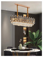 Ruby Three Tier Rounded Crystal Wrapped Chandelier - Lumos Glows136:2000025723 color changeable;200000795:691Smoke grey D80cm