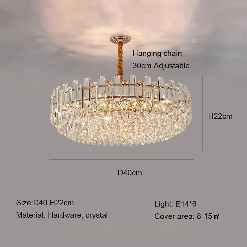 Ruby Three Tier Rounded Crystal Wrapped Chandelier - Lumos Glows136:2000025723 color changeable Clear color D40cm