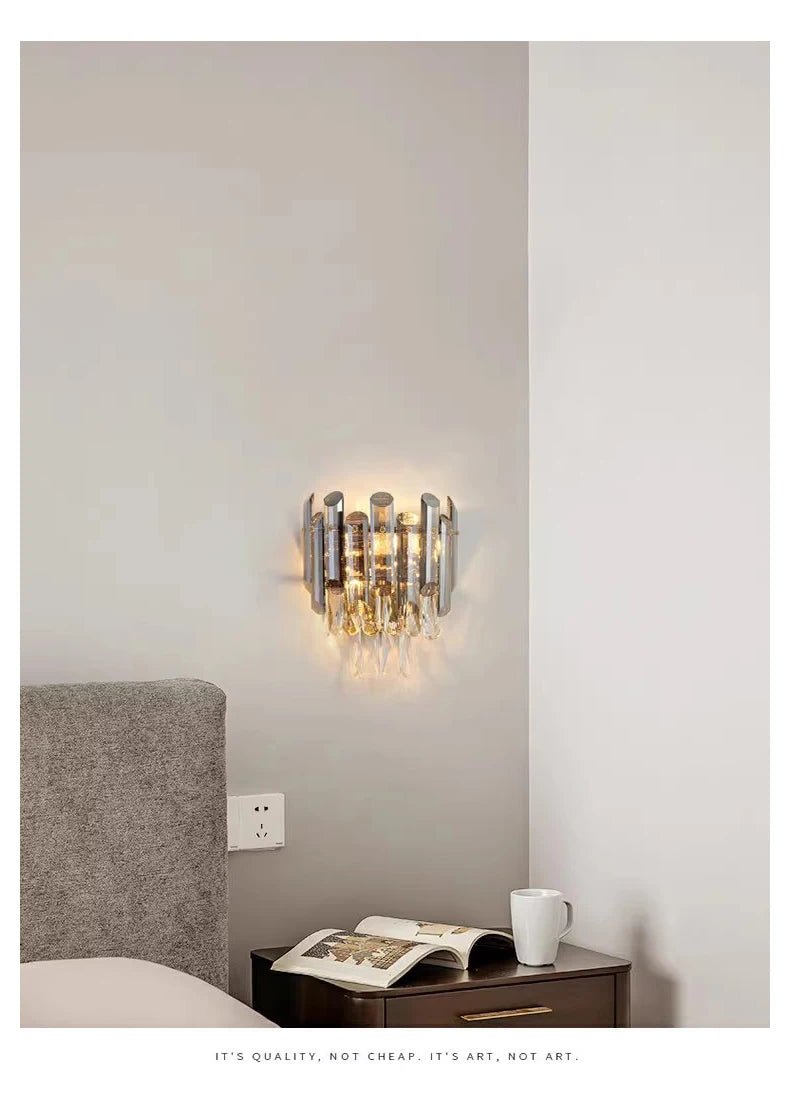 Ruby Three Tier Rounded Crystal Wrapped Chandelier - Lumos Glows136:2000025723 color changeable;200000795:691Smoke grey D80cm