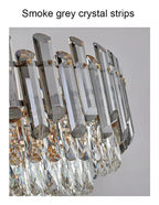 Ruby Three Tier Rounded Crystal Wrapped Chandelier - Lumos Glows136:2000025723 color changeable;200000795:691Smoke grey D80cm
