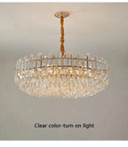 Ruby Three Tier Rounded Crystal Wrapped Chandelier - Lumos Glows136:2000025723 color changeable;200000795:691Smoke grey D80cm