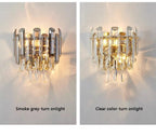 Ruby Three Tier Rounded Crystal Wrapped Chandelier - Lumos Glows136:2000025723 color changeable;200000795:691Smoke grey D80cm