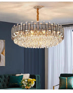 Ruby Three Tier Rounded Crystal Wrapped Chandelier - Lumos Glows136:2000025723 color changeable;200000795:691Smoke grey D80cm