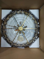 Rylee Gold Edged Crystal And Copper Ring Chandelier - Lumos Glows136:200003939Neutral light;200000795:367Ceiling 30CM