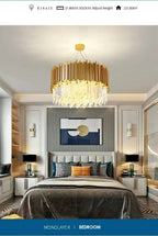 Rylee Gold Edged Crystal And Copper Ring Chandelier - Lumos Glows136:200003939Neutral light;200000795:367Ceiling 30CM