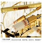 Rylee Gold Edged Crystal And Copper Ring Chandelier - Lumos Glows136:200003939Neutral light;200000795:367Ceiling 30CM