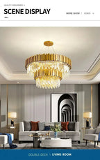 Rylee Gold Edged Crystal And Copper Ring Chandelier - Lumos Glows136:200003939Neutral light;200000795:367Ceiling 30CM